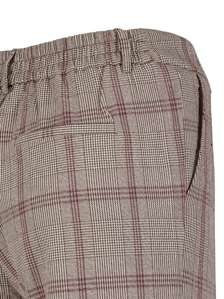 Broek in bordeaux ruit motief Vila