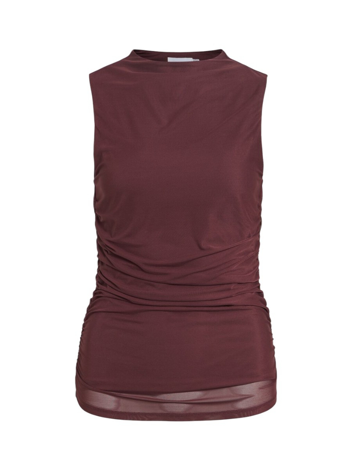 Bordeaux hoge kraag mouwloze top Vifunda Vila 