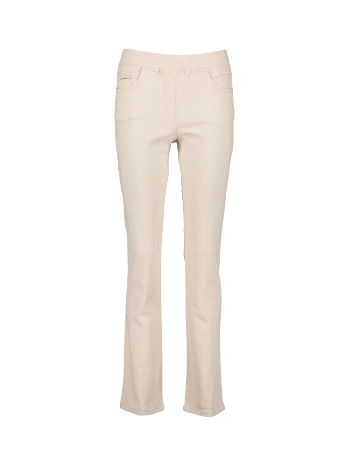 Beige fit jeans met elastiek Pamina Raphaela