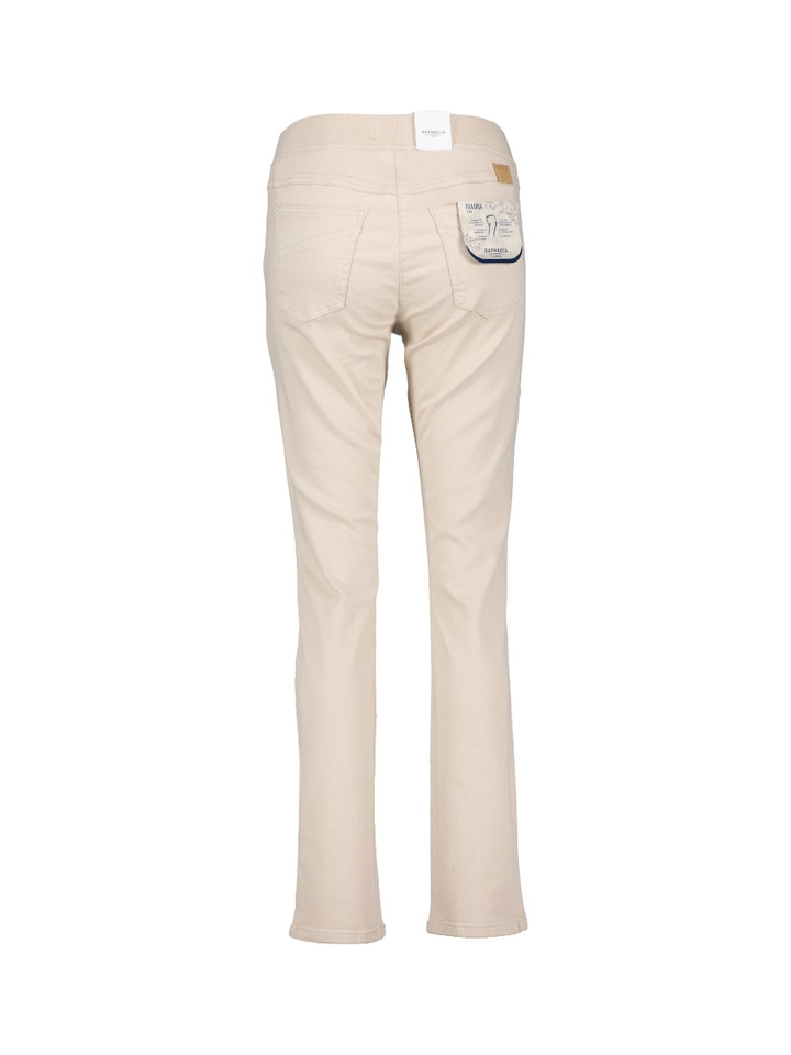 Beige fit jeans met elastiek Pamina Raphaela