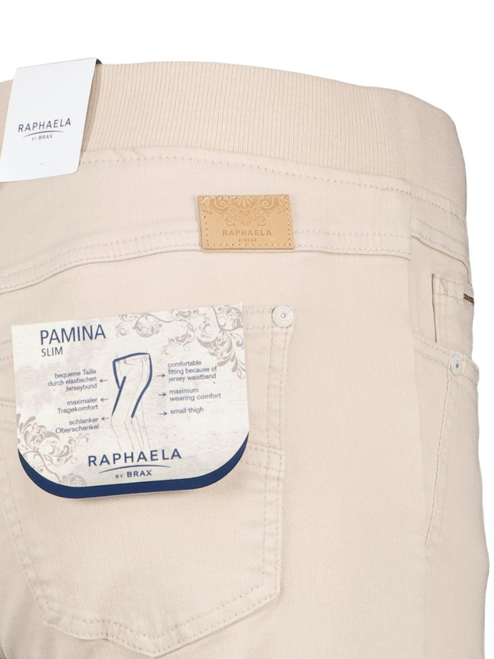 Beige fit jeans met elastiek Pamina Raphaela