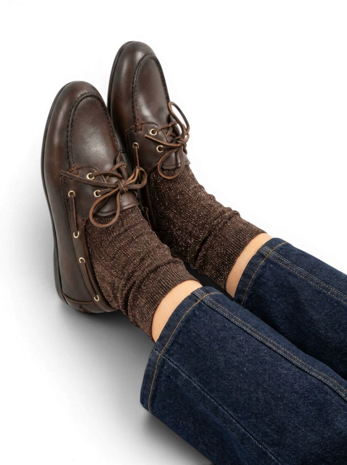 Donkerbruine brushed leather boatloafer Posa