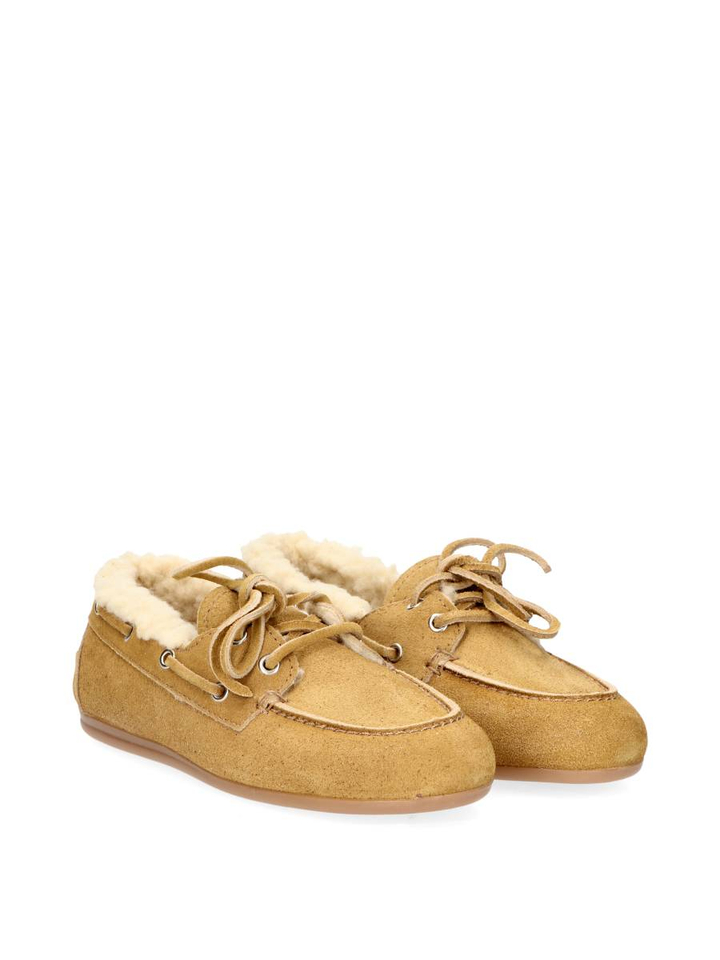 Camel boat loafer brushed Posa