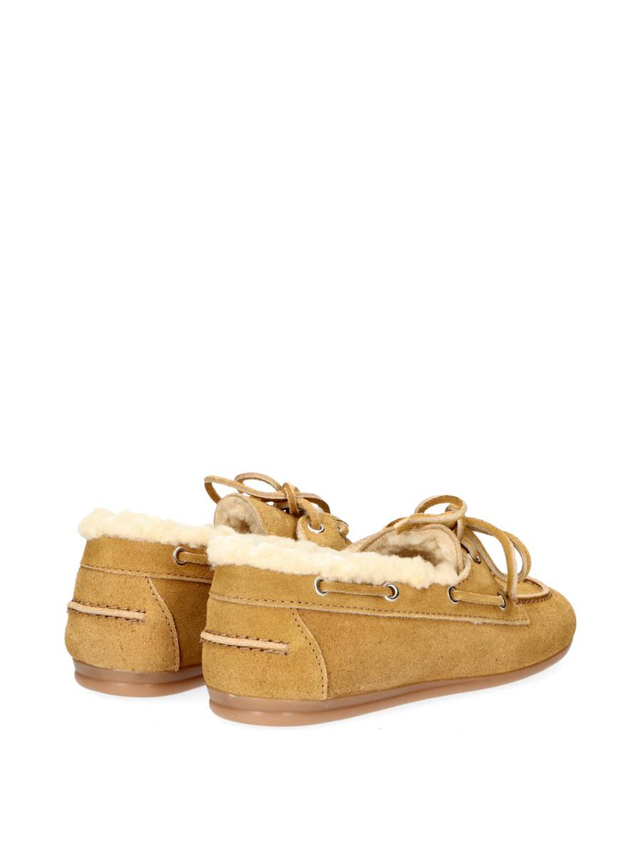 Camel boat loafer brushed Posa