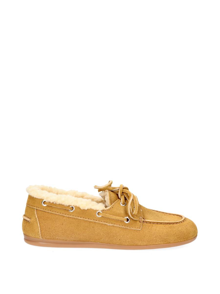 Camel boat loafer brushed Posa