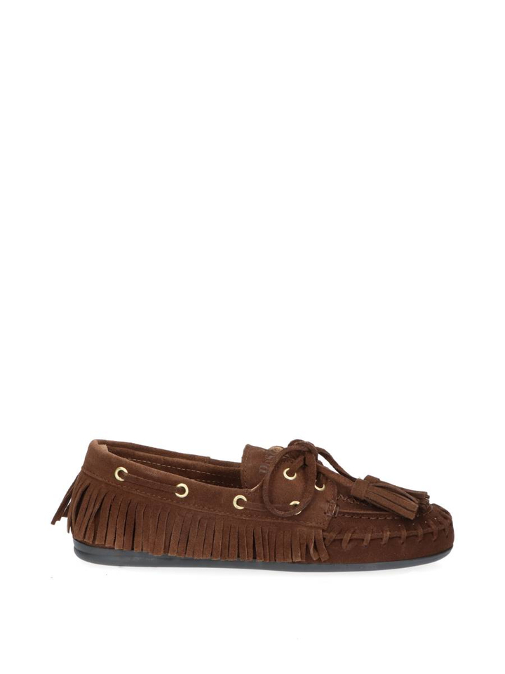 Donkerbruine boat loafer native Posa