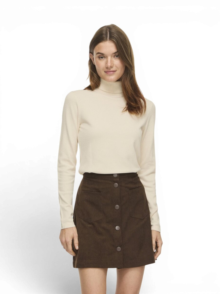 Beige trui met rolkraag Vila