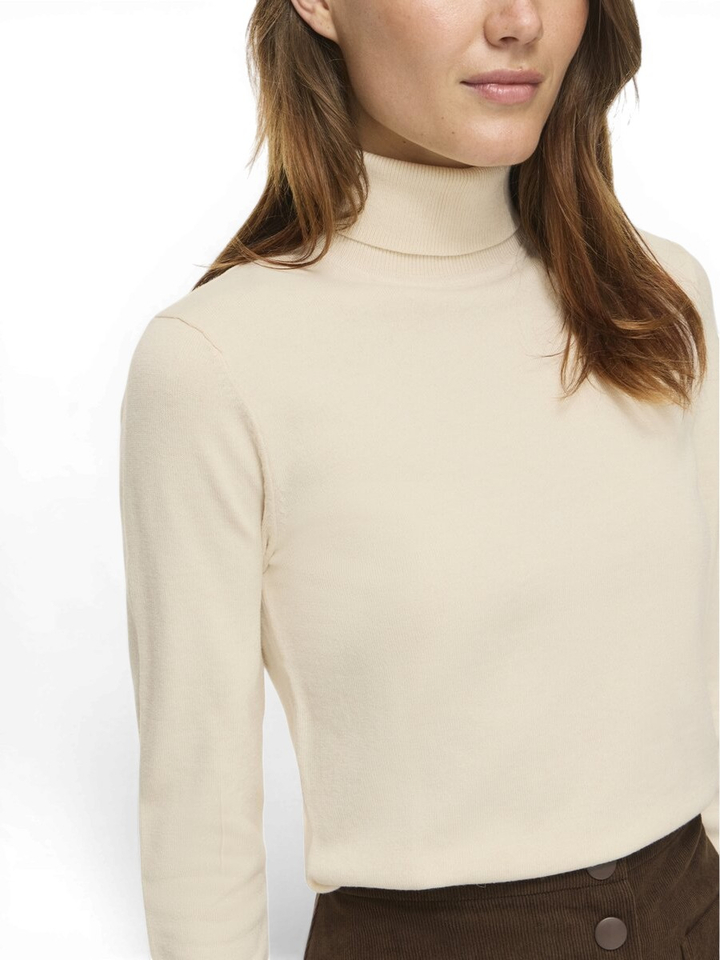 Beige trui met rolkraag Vila
