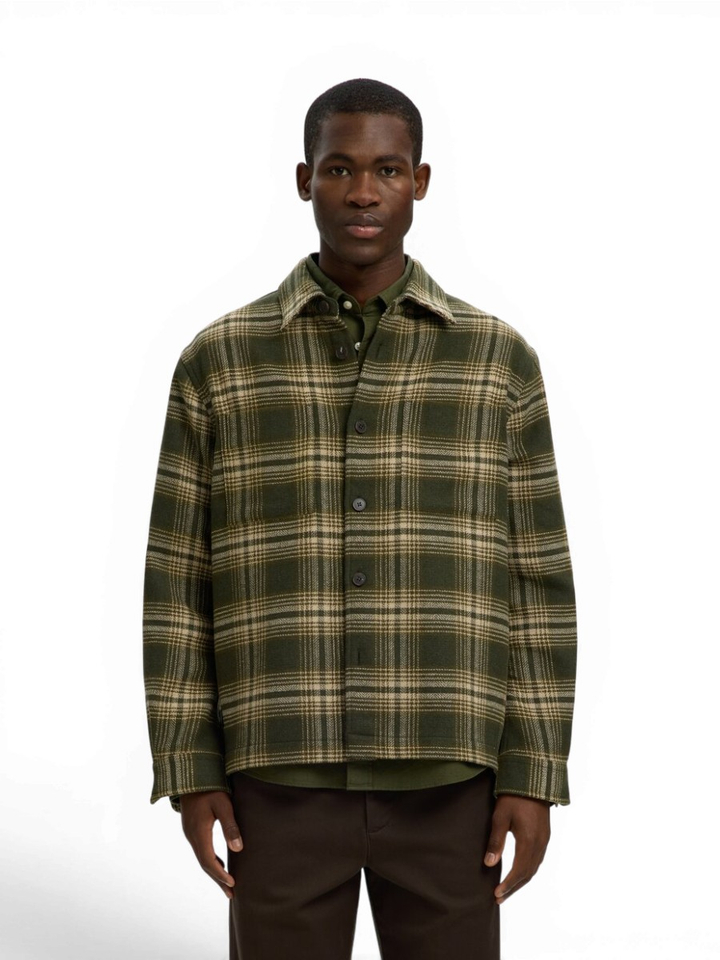Forest night regular fit overshirt Selected