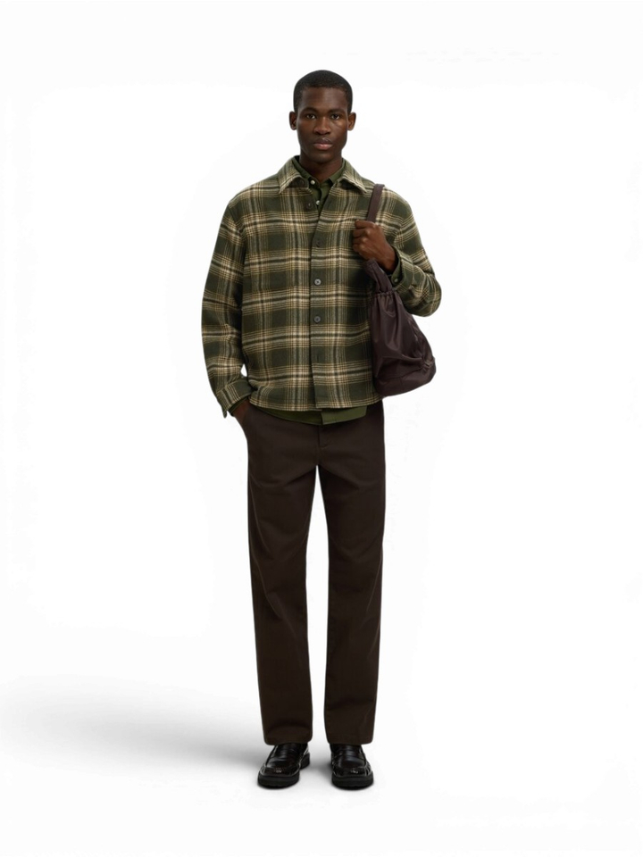 Forest night regular fit overshirt Selected