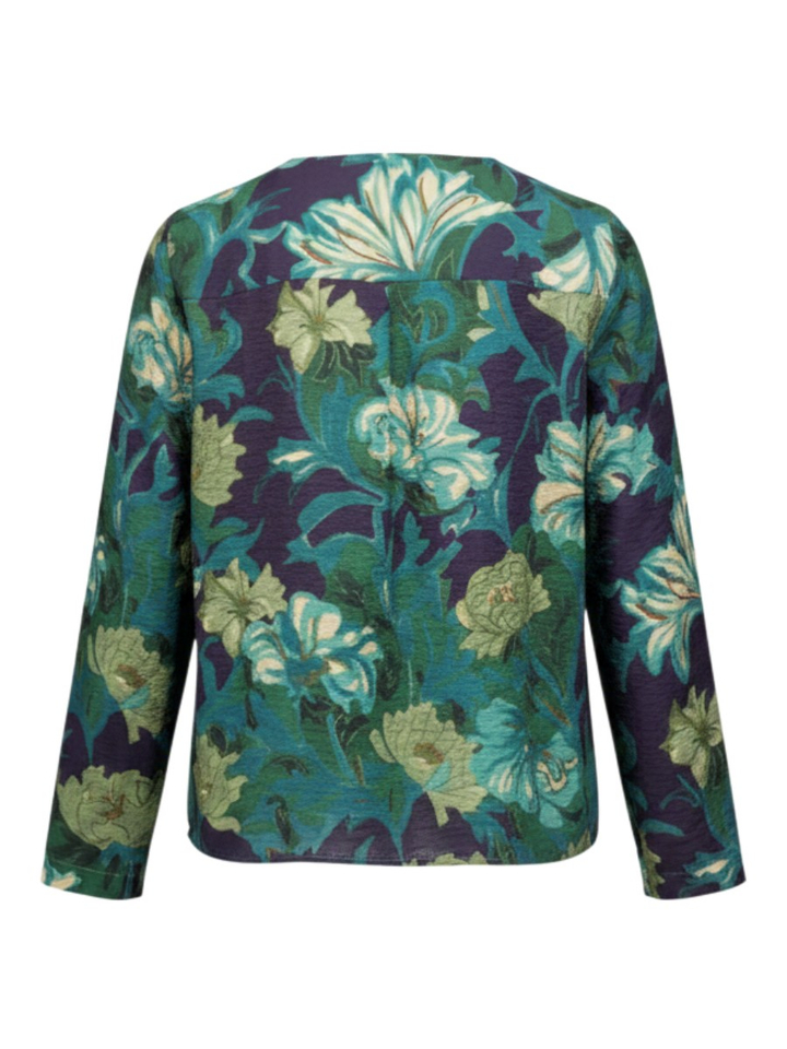 Blauwe bloes met bloemen Jolanda Mayerline