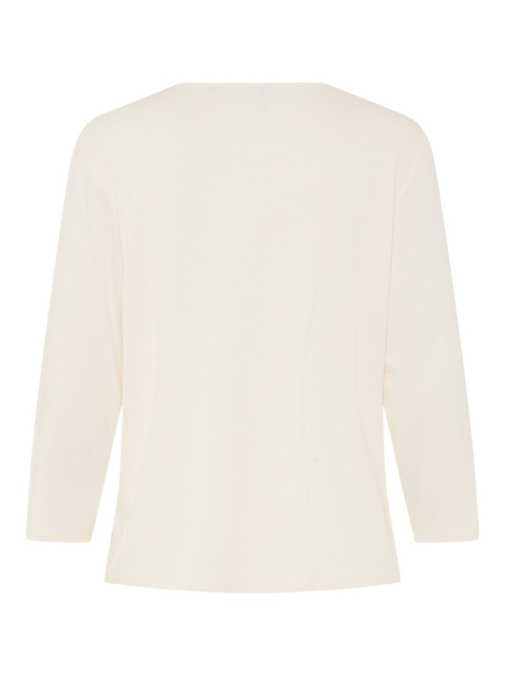 Ecru T-shirt met frul Brax
