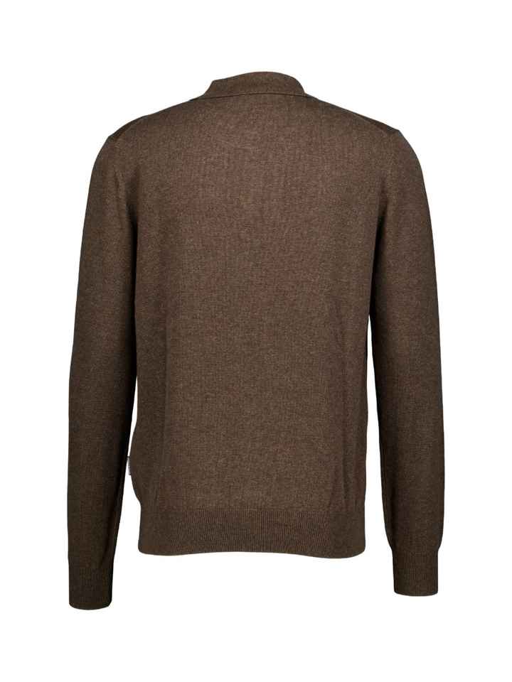 Donkerbruine polo met lange mouwen State Of Art