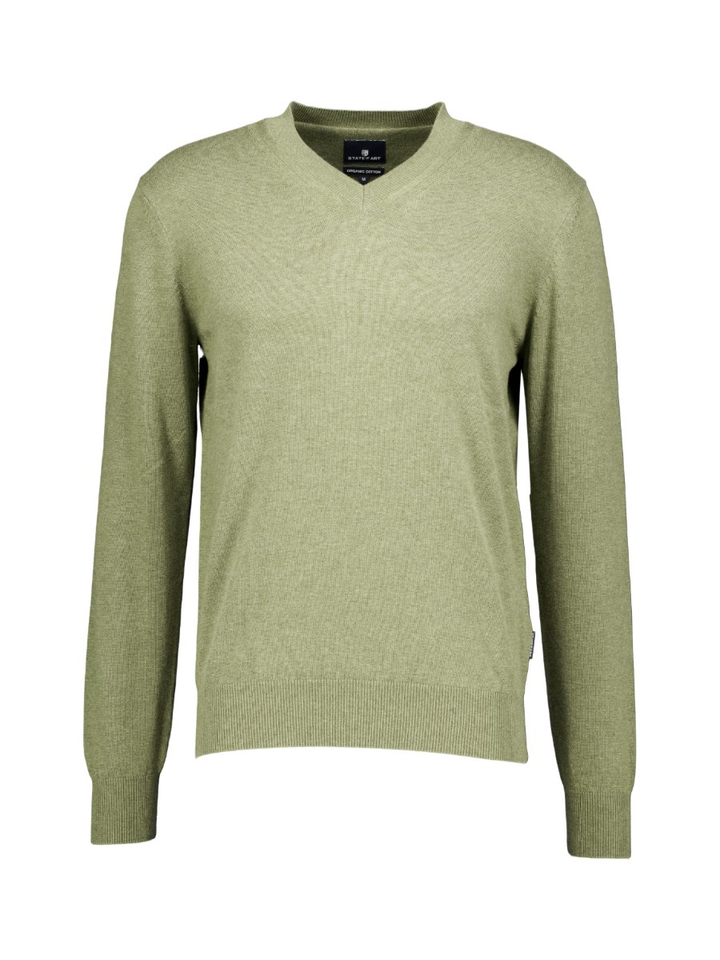 Groene trui met V-hals State Of Art 