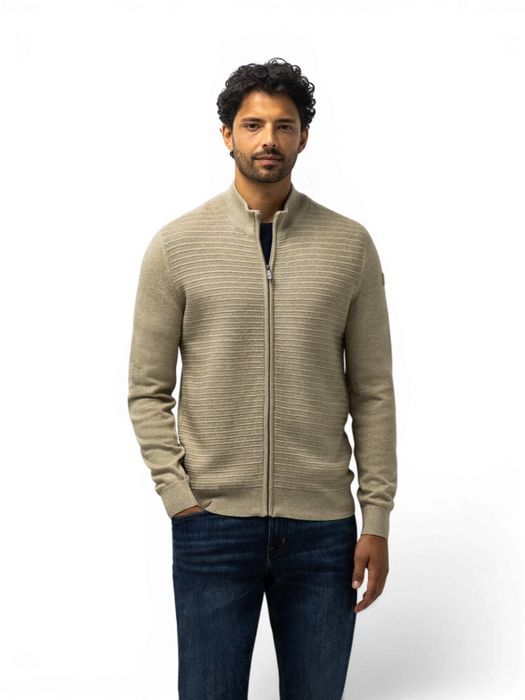 Beige cardigan met rits State Of Art