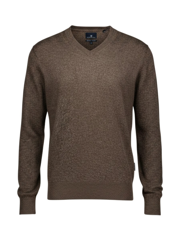 Bruine pull met v-hals State of Art