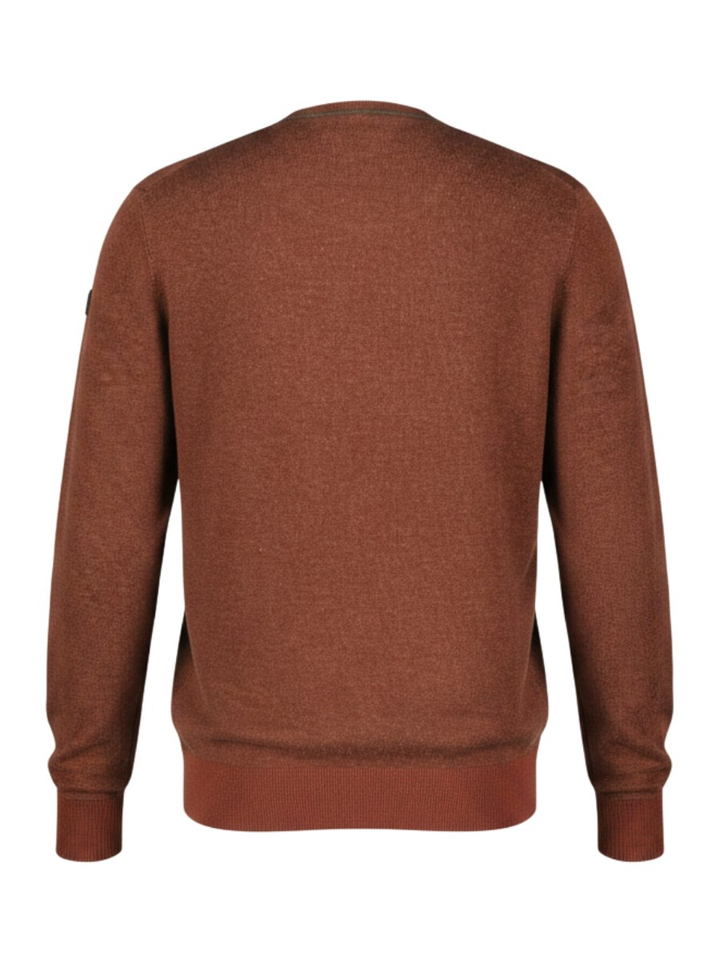 Bordeaux/bruine pull met v-hals State of Art