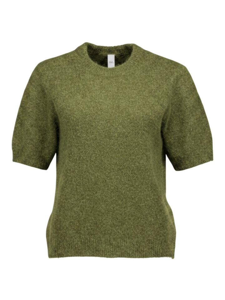 Kaki groene gebreide trui Yasjohi Y.A.S