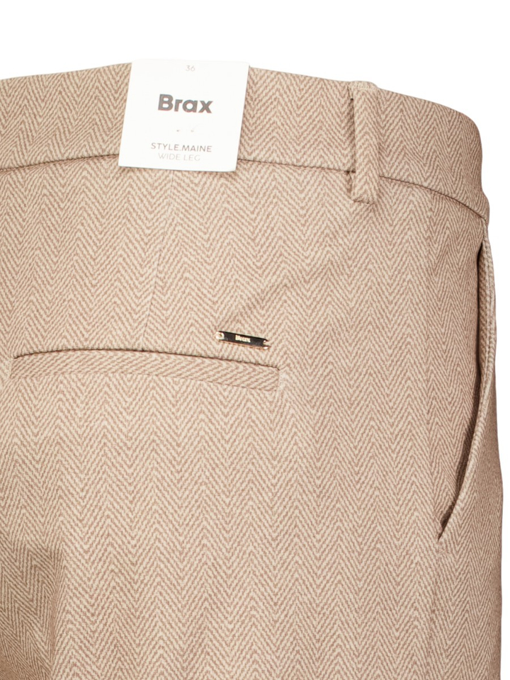 Beige wide leg broek Brax