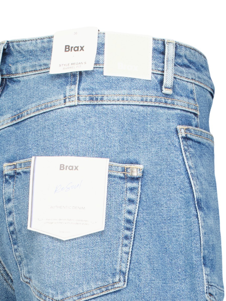 Blauwe barrel fit jeans Brax