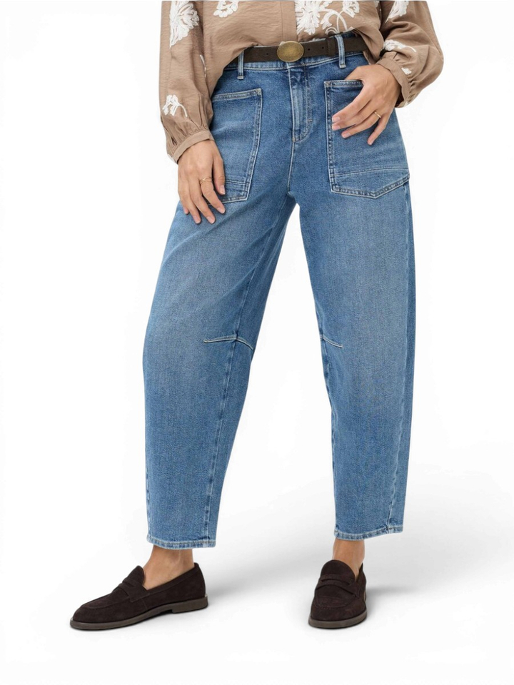 Blauwe barrel fit jeans Brax