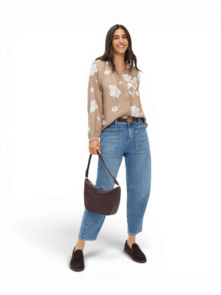 Blauwe barrel fit jeans Brax