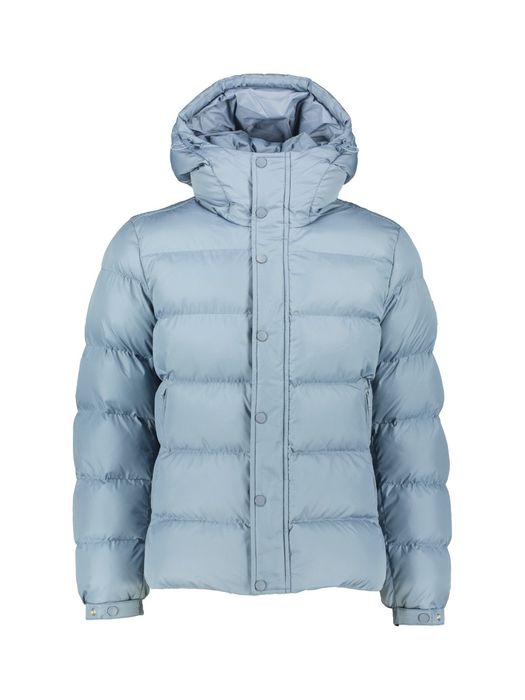 Lichtblauwe padded jas met kap Omaris Hugo Boss