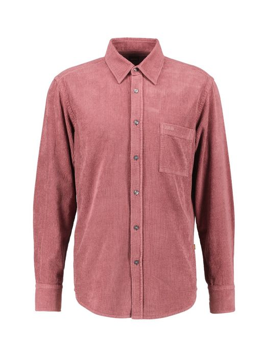 Oudroze ribfluwelen hemd Relegant Hugo Boss