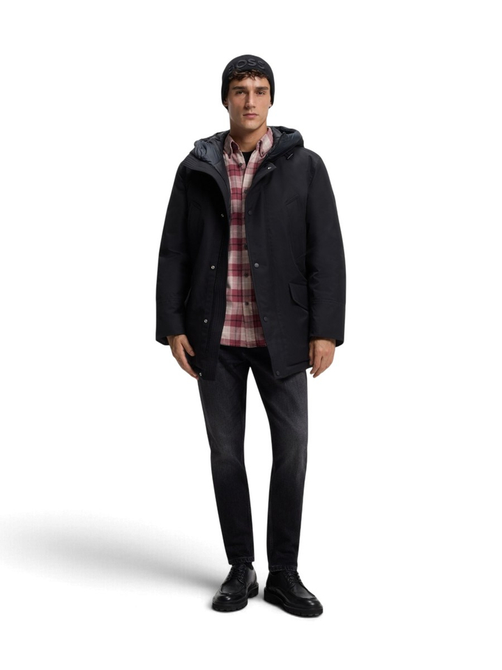 Licht pastel rood katoenen hemd ( regular fit) met lange mouwen Hugo Boss 