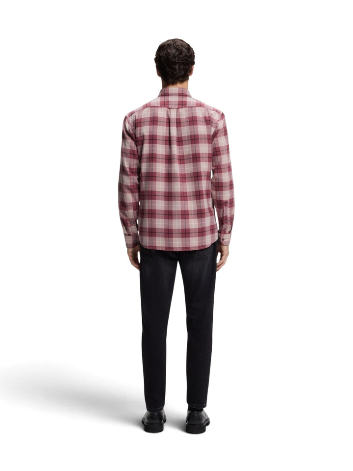 Licht pastel rood katoenen hemd ( regular fit) met lange mouwen Hugo Boss 