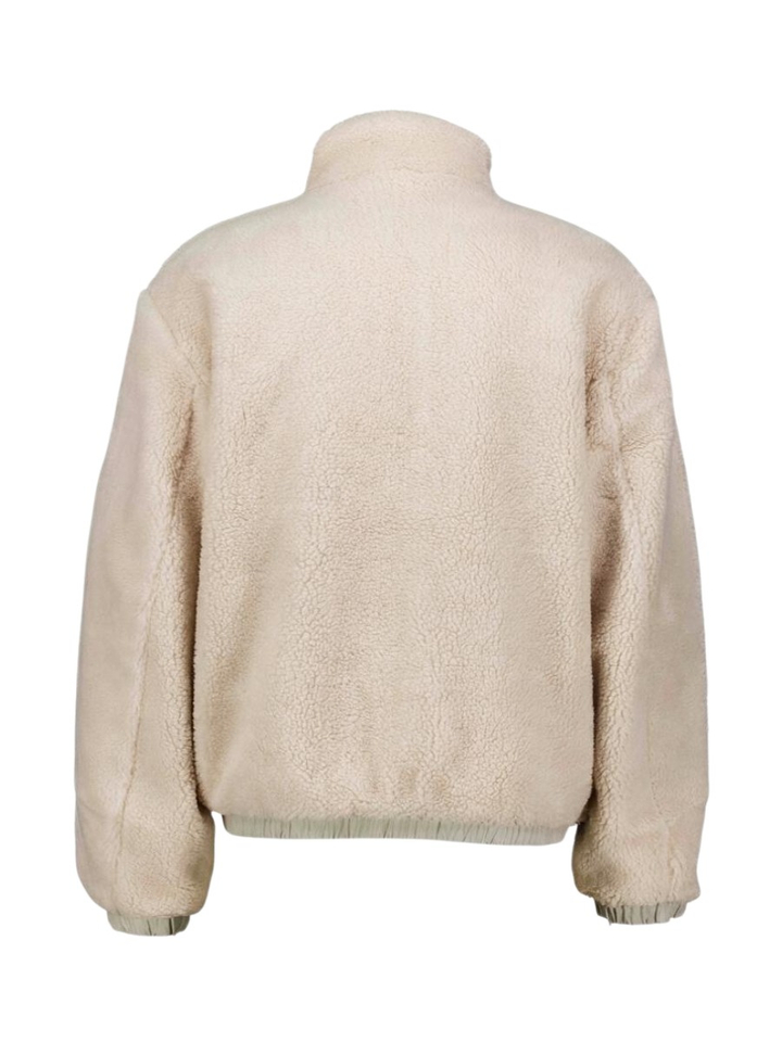 Ecru teddy gilet met rits Hugo Boss
