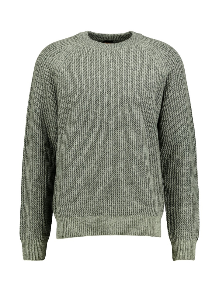 Open green trui met ronde hals Kepler Hugo Boss 
