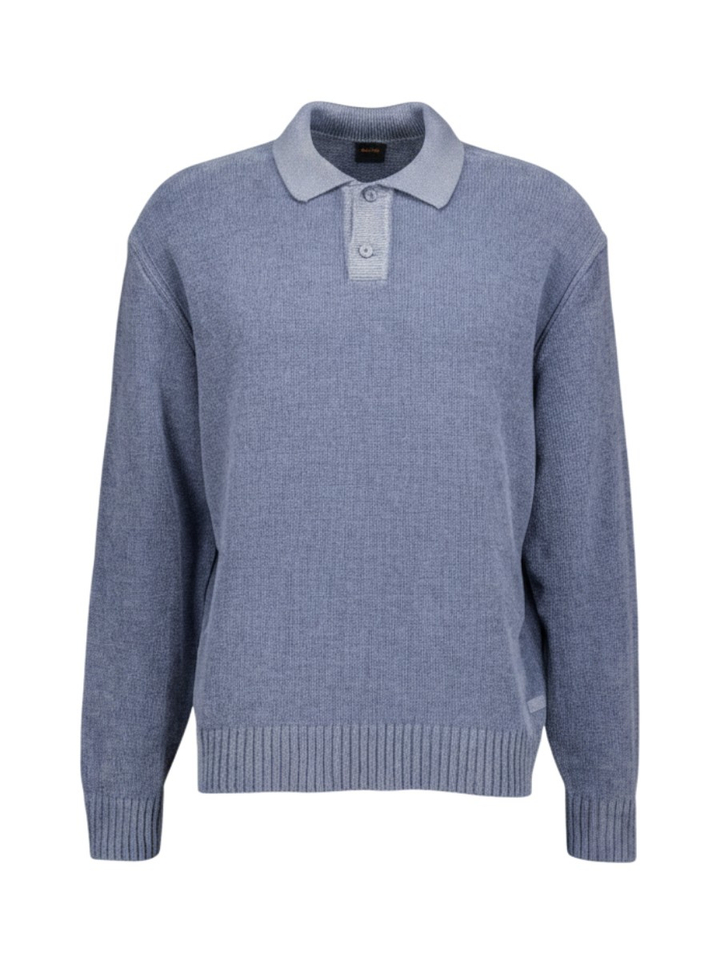 Lichtblauwe pull met kraag Kipolo Boss Orange