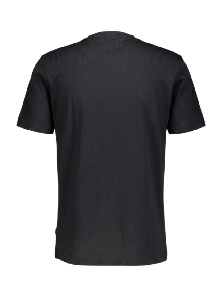 Zwarte T-shirt met abstracte grafische print Boss Orange