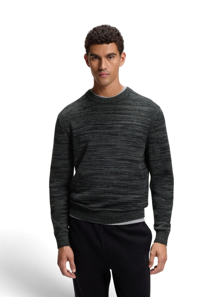 Zwarte casual trui met ronde hals Aperoso Boss Orange