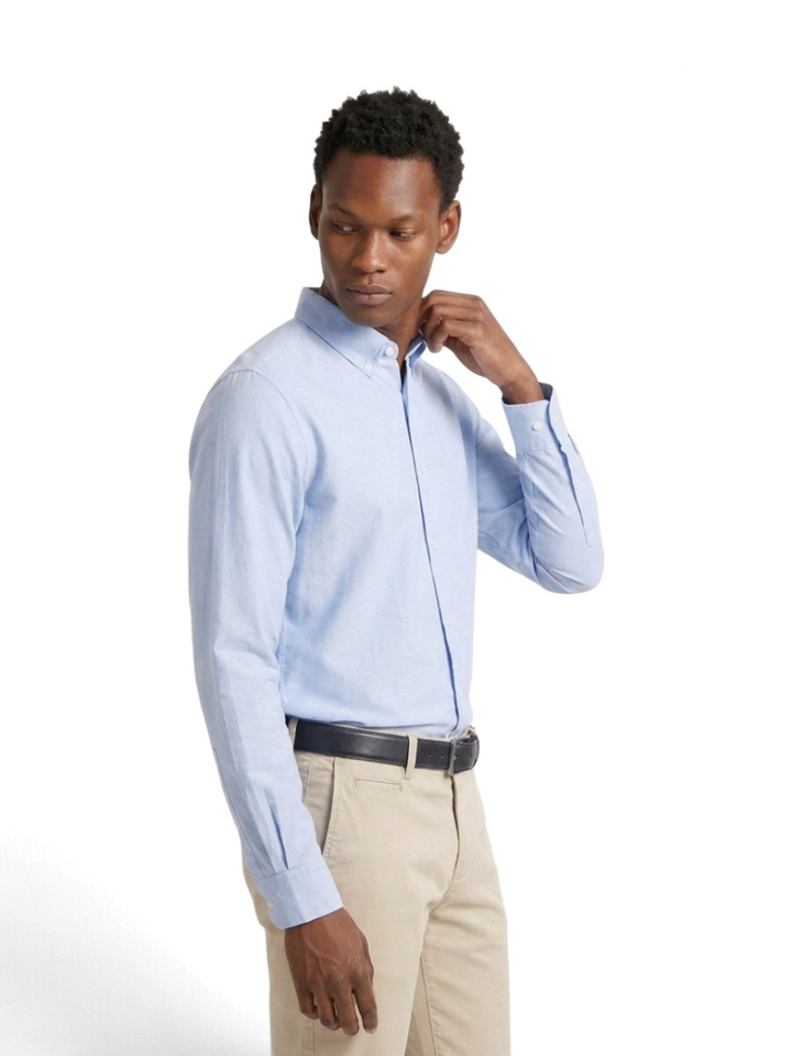 Blauw katoenen hemd (regular fit) met lange mouwen Hugo Boss