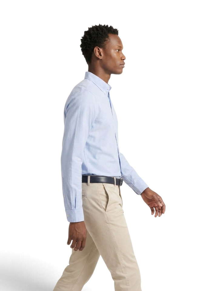Blauw katoenen hemd (regular fit) met lange mouwen Hugo Boss