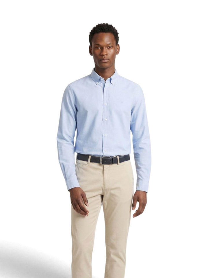 Blauw katoenen hemd (regular fit) met lange mouwen Hugo Boss