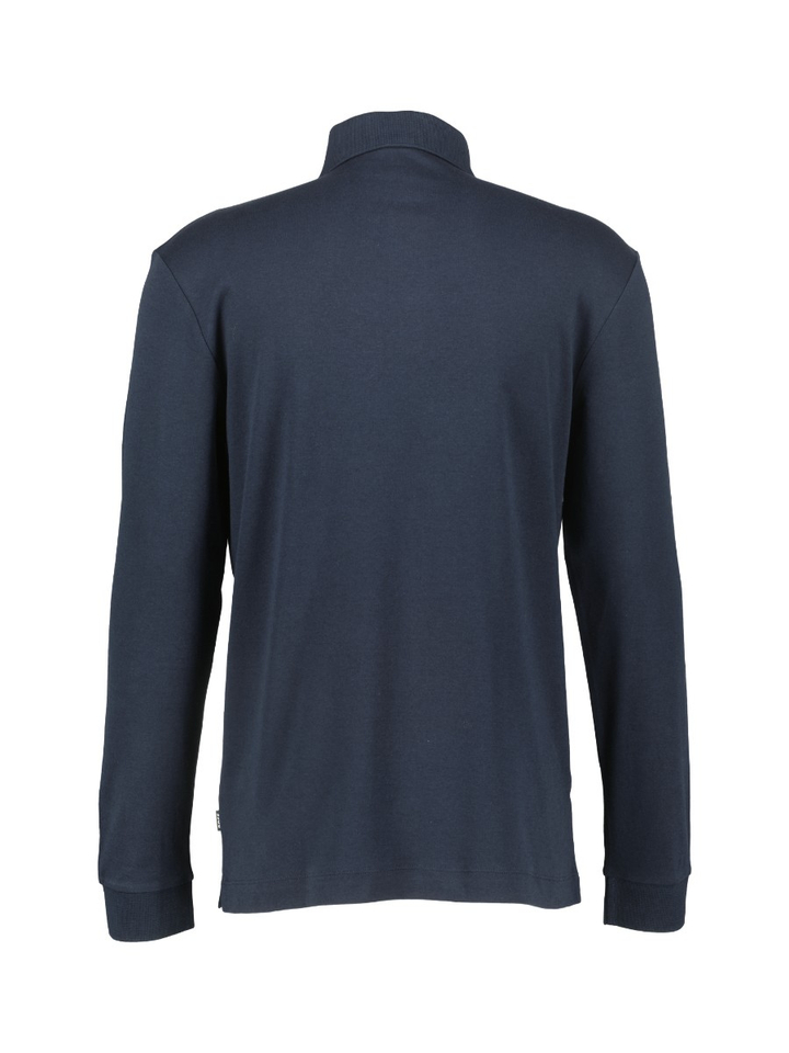Donkerblauwe polo met lange mouwen Pado Hugo Boss