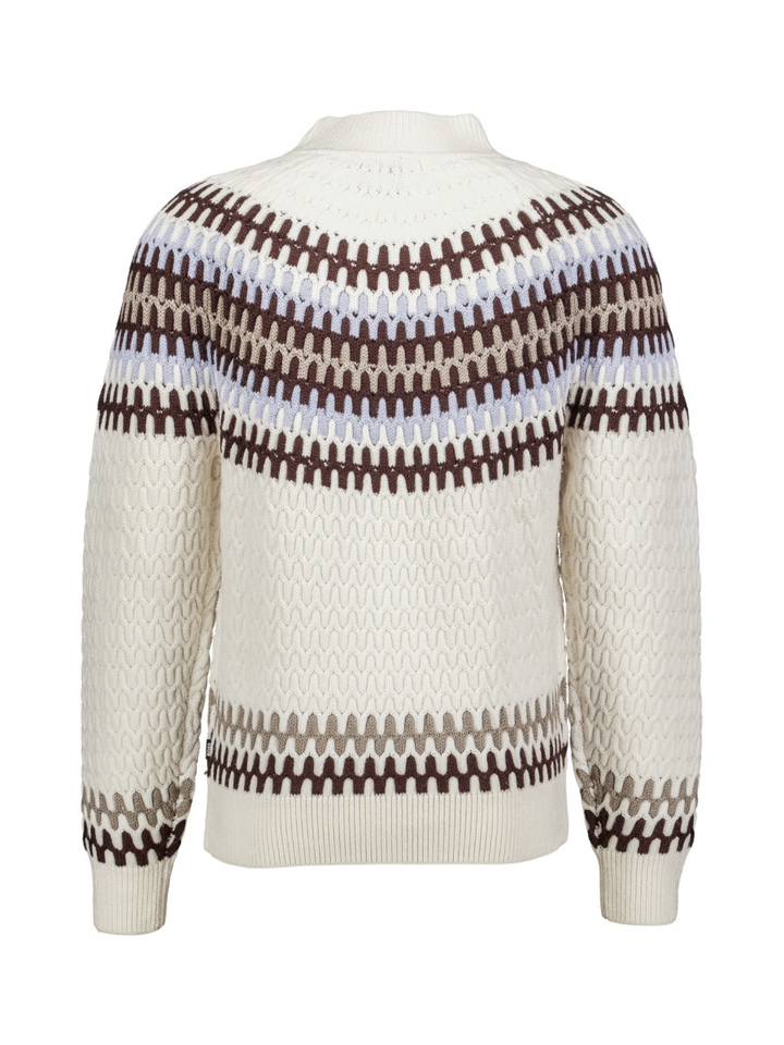 Witte trui van scheerwol met fair isle- patroon Fiotto Boss Black 