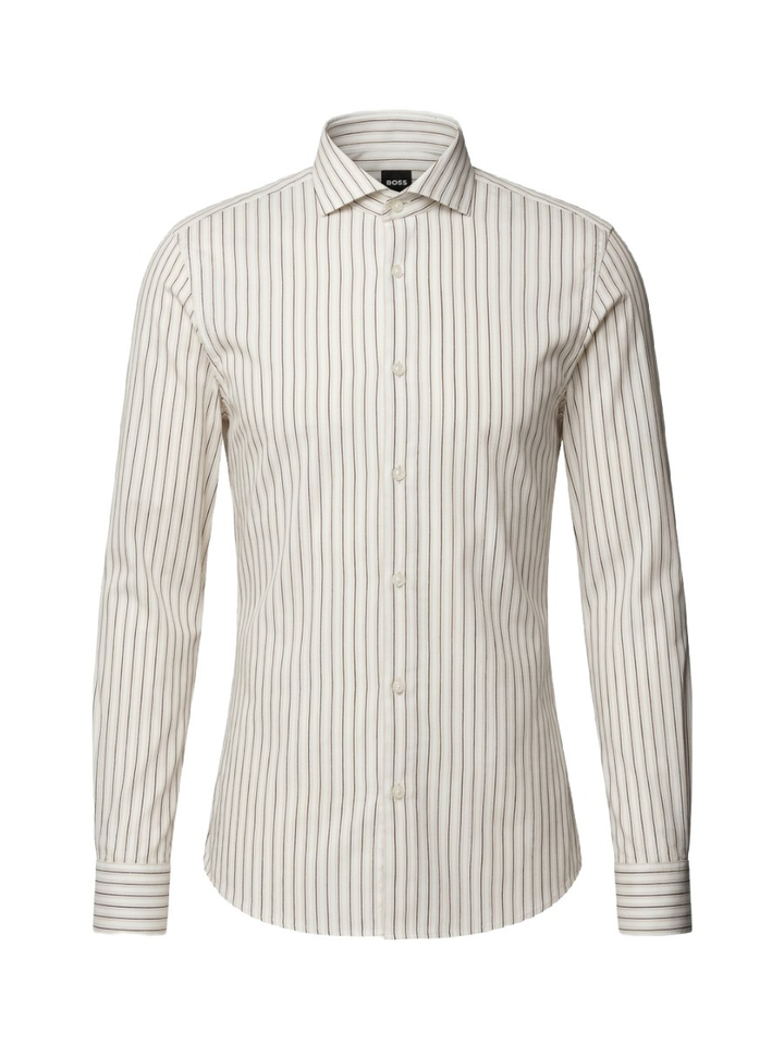 Witte gestreepte hemd slim fit Boss Black