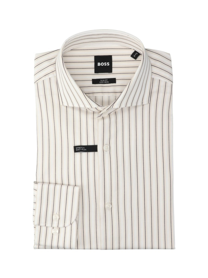 Witte gestreepte hemd slim fit Boss Black