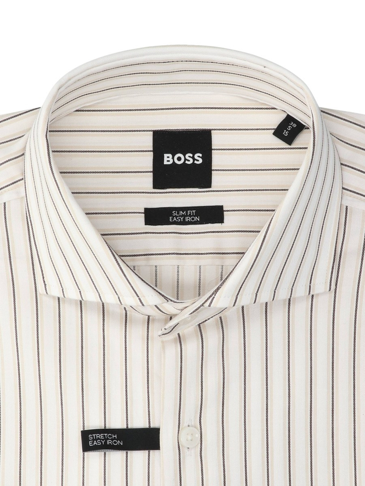 Witte gestreepte hemd slim fit Boss Black