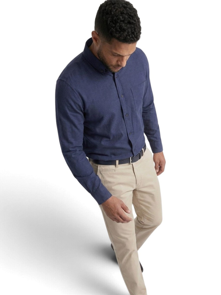 Donkerblauw katoenen hemd (regular fit) met borstzak en lange mouwen Hugo Boss