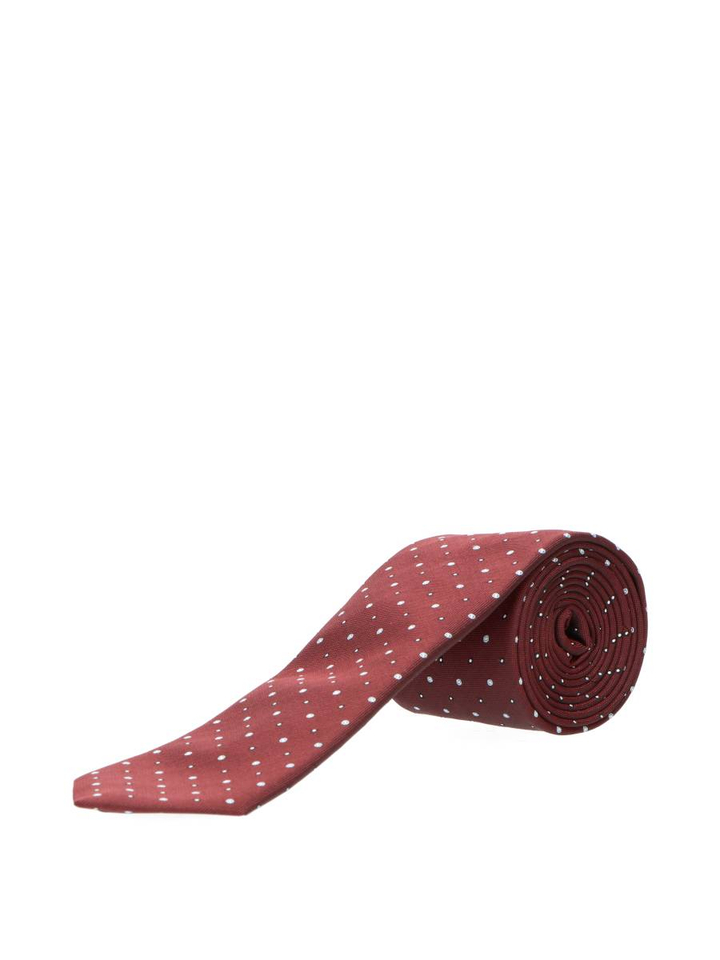 Open red stropdas met stippen Hugo Boss
