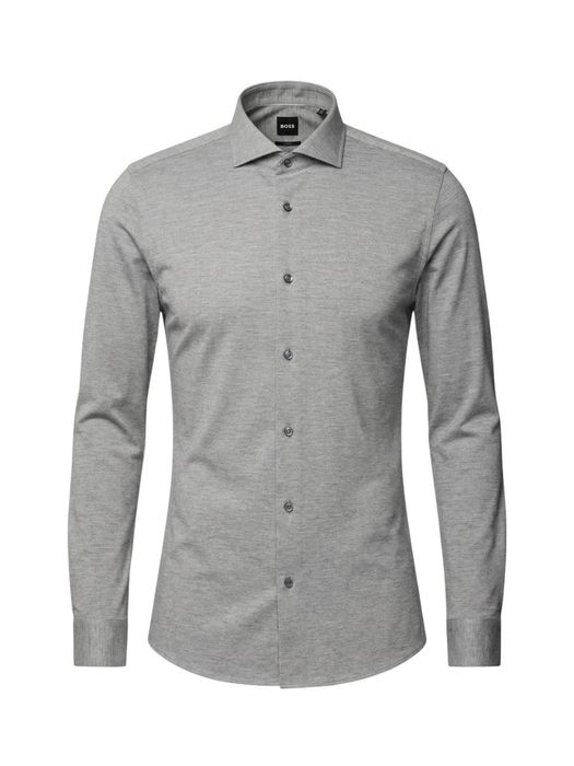 Grijs katoenen hemd( regular fit) met lange mouwen Hugo Boss