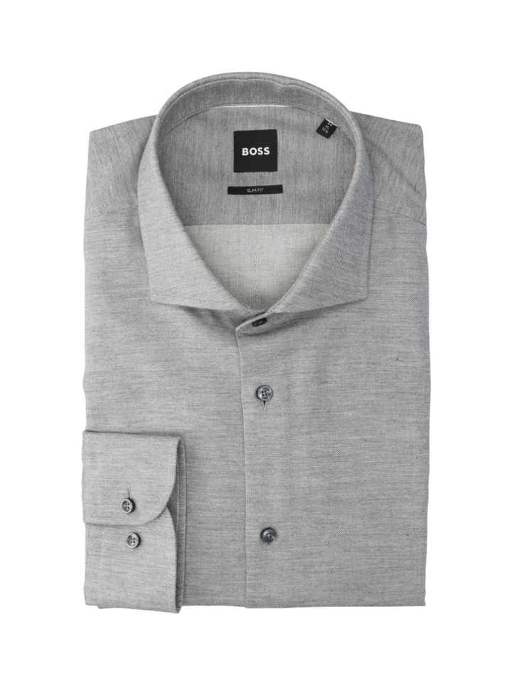 Grijs katoenen hemd( regular fit) met lange mouwen Hugo Boss