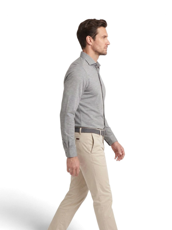 Grijs katoenen hemd( regular fit) met lange mouwen Hugo Boss