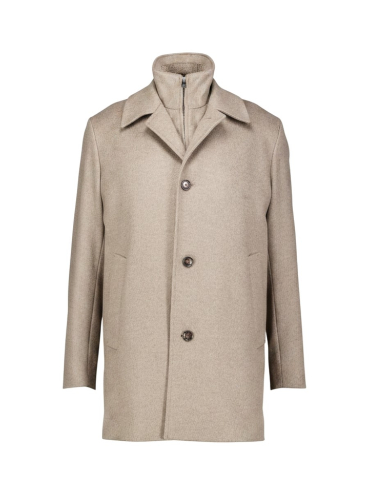 Beige 2-delige mantel, met uitneembare bodywarmer Hugo Boss 