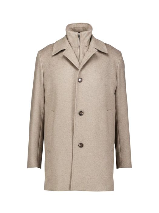 Beige 2-delige mantel, met uitneembare bodywarmer Hugo Boss